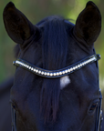 Wave Snap Browband with Clear Rivet Crystals