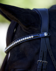 Wave Snap Browband with Clear Rivet Crystals