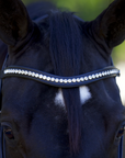 Wave Snap Browband with Clear Rivet Crystals