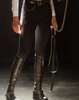 Evolution Knee Patch Breeches - Black with Rose Gold