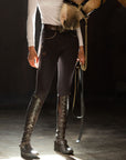 Evolution Knee Patch Breeches - Black with Rose Gold