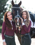 Elyse - Burgundy Long Sleeve Women's Riding Shirt