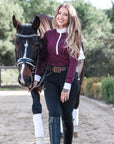 Elyse - Burgundy Long Sleeve Women's Riding Shirt