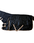 AJ Tack 1200D Waterproof Turnout Horse Blanket with Neck Rug - Black