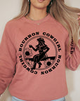 Bourbon Cowgirl Graphic Sweatshirt Mauve