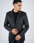 Men's Double Button Black Blazer