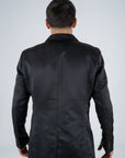 Men's Double Button Black Blazer