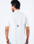 Men's Fishing White Short Sleeve Shirt