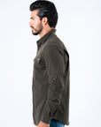 Men's Fishing Olive Long Sleeve Shirt