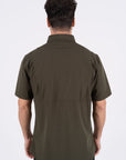 Men's Fishing Olive Short Sleeve Shirt