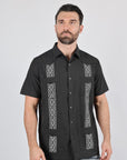 Men's Modern Charcoal GUAYABERA Shirt