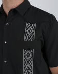 Men's Modern Charcoal GUAYABERA Shirt