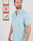 Men's Modern Light Blue GUAYABERA Shirt