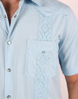 Men's Modern Light Blue GUAYABERA Shirt
