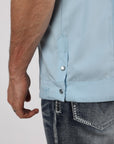 Men's Modern Light Blue GUAYABERA Shirt