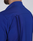 Men's Modern Royal Blue GUAYABERA Shirt