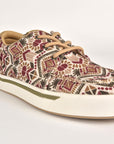 Mens Aztec Print Canvas Sneaker