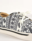 Mens Aztec Print Canvas Sneaker