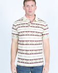 Mens Modern Fit Stretch Cotton Aztec Print Polo
