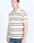 Mens Modern Fit Stretch Cotton Aztec Print Polo