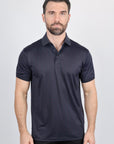 Mens Modern Fit Stretch Full Body Crystals Polo