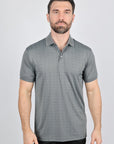 Mens Modern Fit Stretch Full Body Crystals Polo
