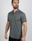 Mens Modern Fit Stretch Full Body Crystals Polo