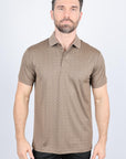 Mens Modern Fit Stretch Full Body Crystals Polo