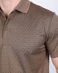 Mens Modern Fit Stretch Full Body Crystals Polo