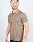 Mens Modern Fit Stretch Full Body Crystals Polo
