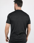 Mens Modern Fit Stretch Henley T-Shirt with Logo