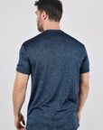 Mens Modern Fit Stretch Henley T-Shirt with Logo