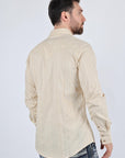 Mens Modern Fit Stretch Lurex Western Long Sleeve Shirt