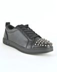 Mens Multi Fabric Low-Top Sneaker With Spikes