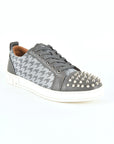 Mens Multi Fabric Low-Top Sneaker With Spikes