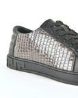 Mens Multi Fabric Low-Top Sneaker With Spikes
