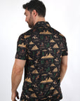 Mens Performance Fabric Modern Fit Stretch Cactus Print Polo