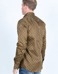 Mens Satin Cotton/Spandex Modern Fit Long Sleeve Shirt