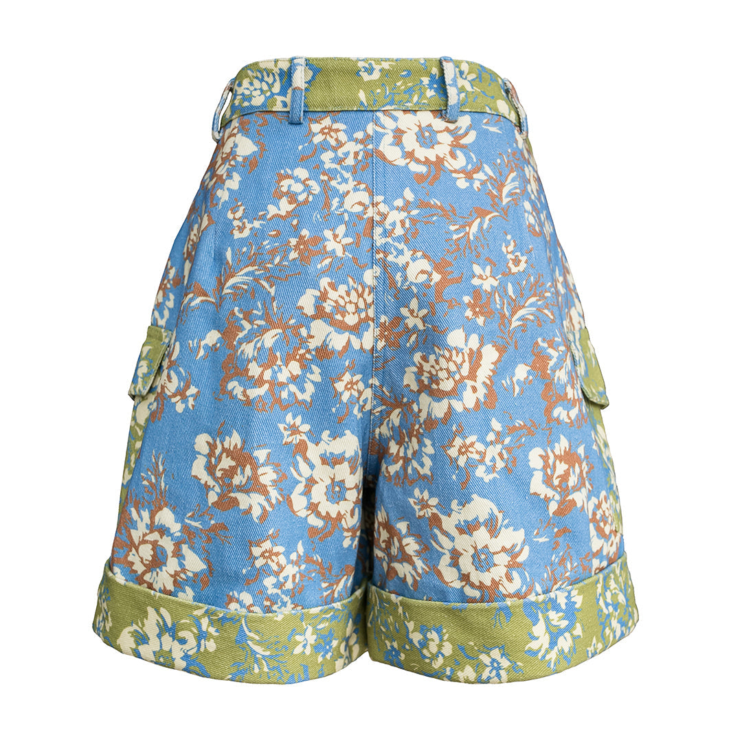 MASON'S DAUGHTER Mia Shorts, Rose Garden Cotton Twill