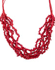 Six Strand Red Magnesite Necklace