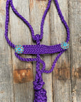 Purple Mule Tape Halter - Turquoise