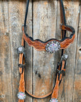Light Oil and Antique Silver Browband & Breastcollar Tack Set