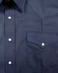 Rancher Crease - Navy Blue - Long Sleeve - Snaps
