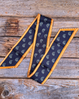 Navy and Rust Western Skinny Mini Wild Rag Scarf / Cowgirl Necktie