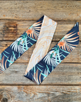 Navy and Orange Western Skinny Mini Wild Rag Scarf / Cowgirl Necktie