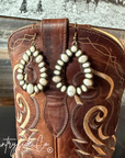 Natural Stone Dangle Hoop Earrings