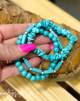 Bracelet Set with Turquoise Colored Stone