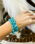 Bracelet Set with Turquoise Colored Stone