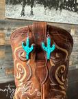 Turquoise Cactus Dangle Earrings