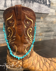 Turquoise Chip Stone Rope Necklace